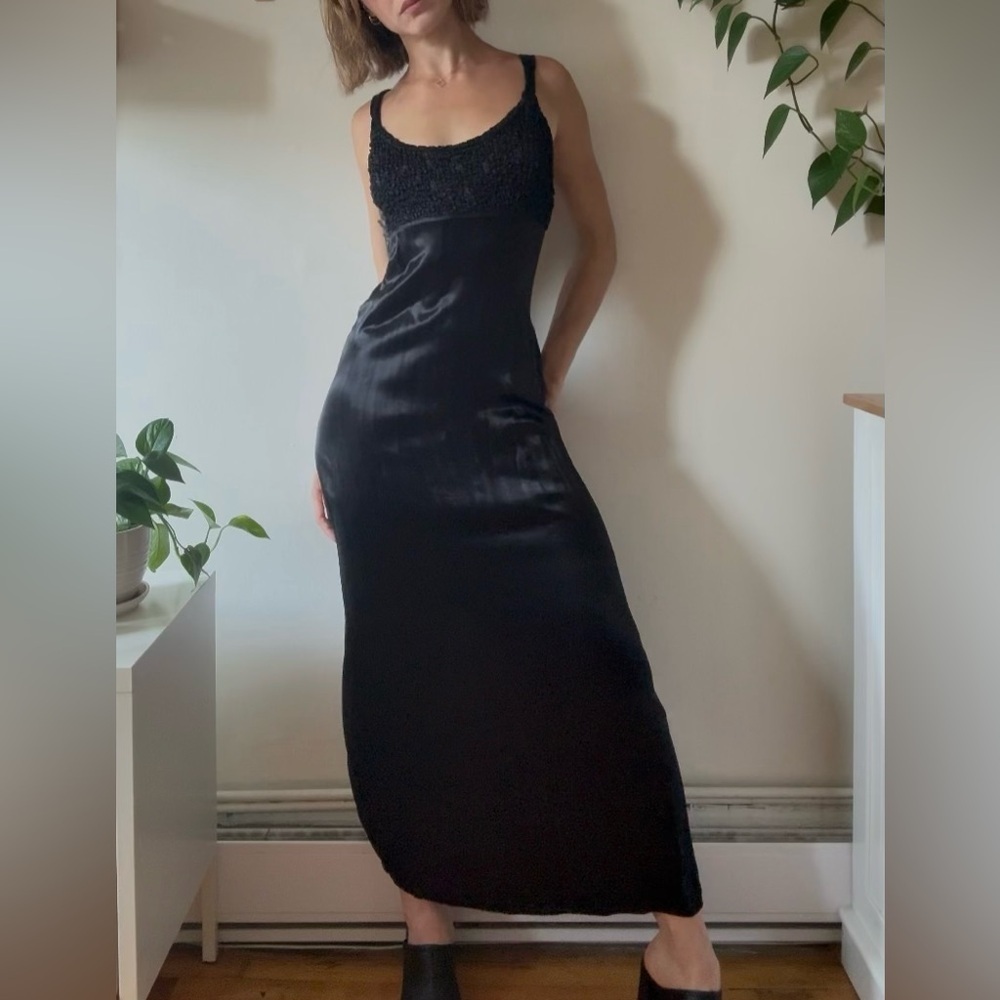 Vintage Slip Maxi Dress – Size Small